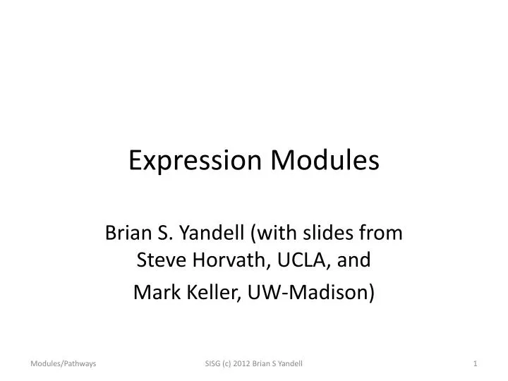 expression modules