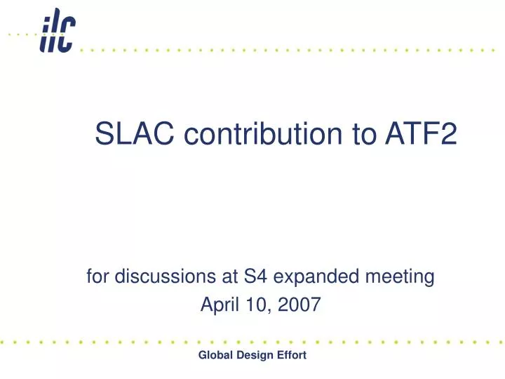 slac contribution to atf2