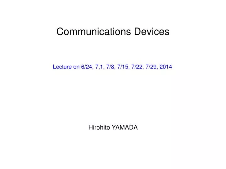 communications devices