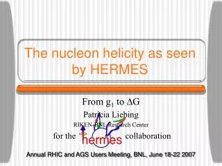 The nucleon helicity as seen by HERMES