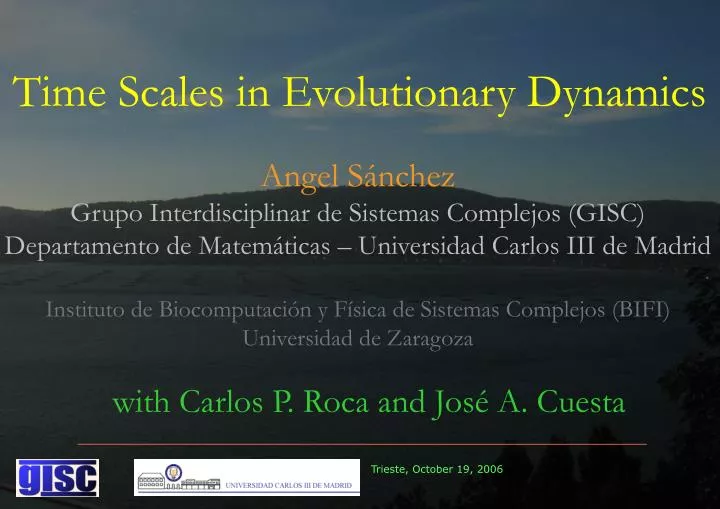 time scales in evolutionary dynamics
