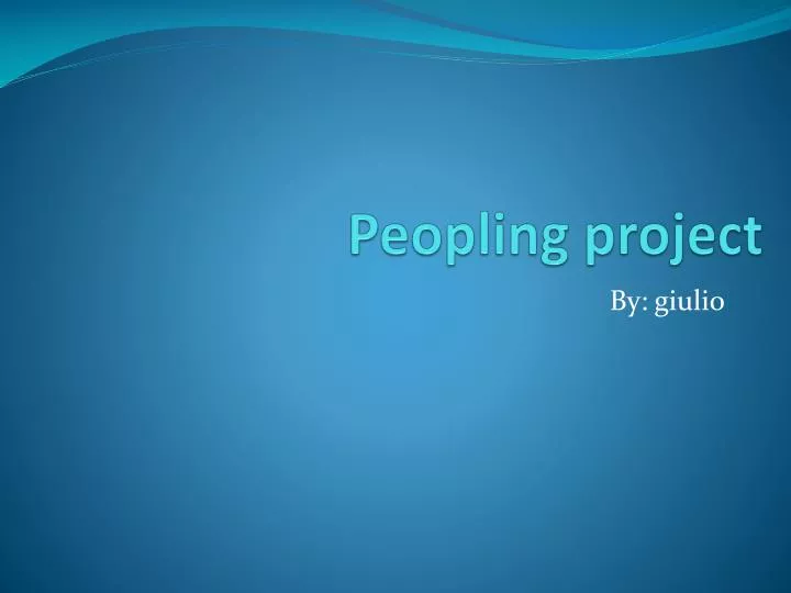 peopling project