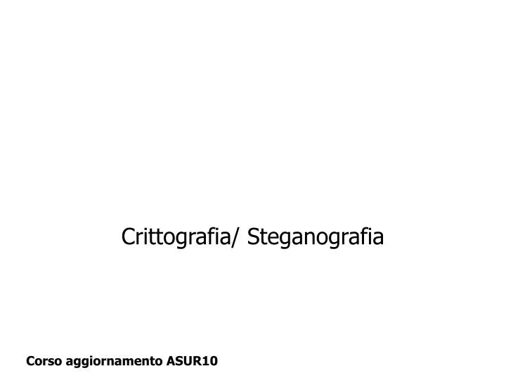 crittografia steganografia