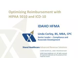Optimizing Reimbursement with HIPAA 5010 and ICD-10