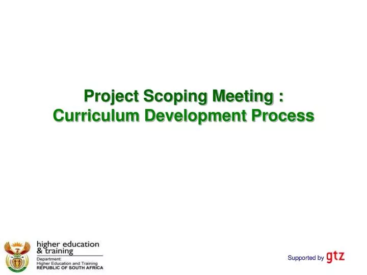 project scoping meeting curriculum development process
