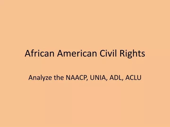 african american civil rights