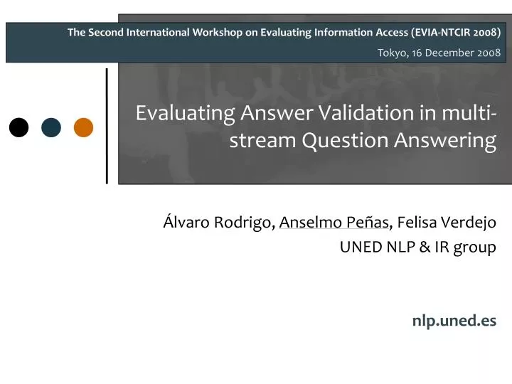 evaluating answer validation in multi stream question answering