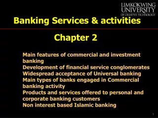 Banking Services &amp; activities