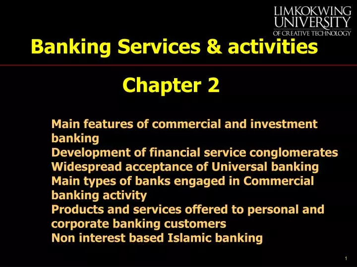 banking services activities