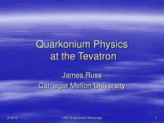 Quarkonium Physics at the Tevatron