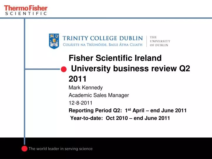 fisher scientific ireland university business review q2 2011