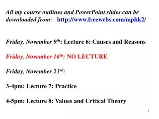 LECTURE 5: LAWS IN THE SOCIAL SCIENCES?