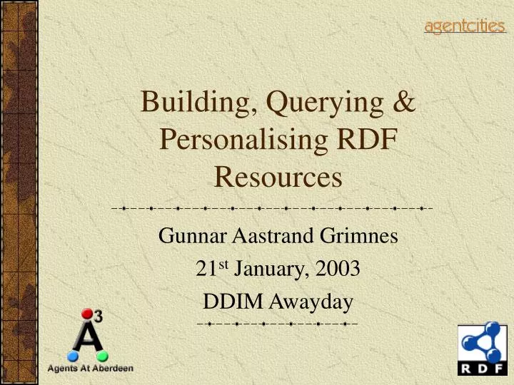 building querying personalising rdf resources