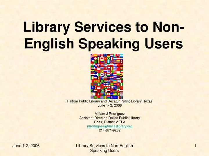 library services to non english speaking users