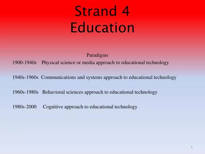 strand 4 education