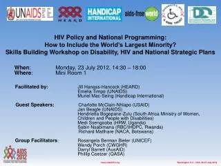 HIV Policy and National Programming: