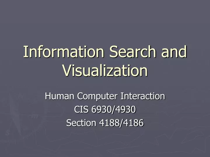 information search and visualization
