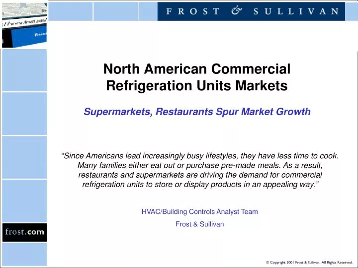 north american commercial refrigeration units markets supermarkets restaurants spur market growth