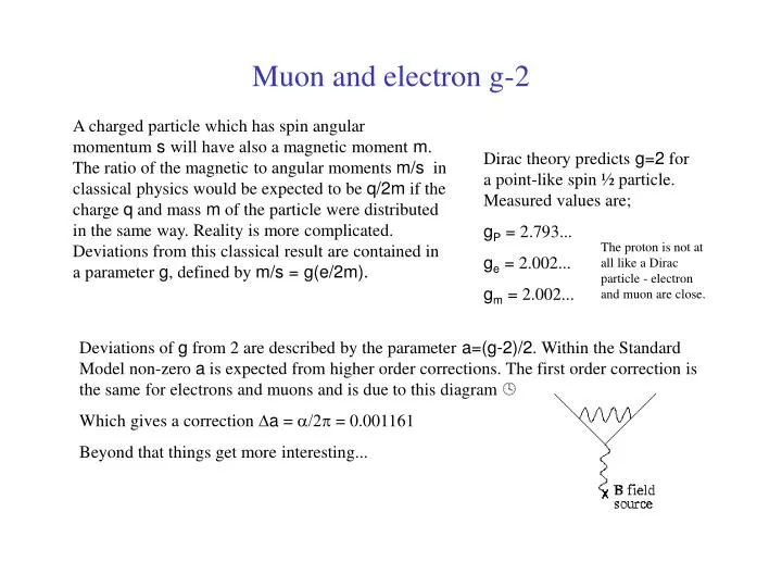 muon and electron g 2