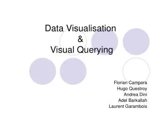 Data Visualisation &amp; Visual Querying