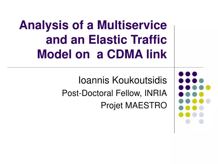 analysis of a multiservice and an elastic traffic model on a cdma link