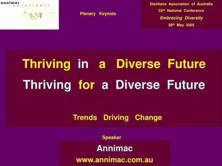 thriving in a diverse future thriving for a diverse future trends driving change