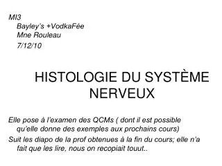 histologie du syst me nerveux
