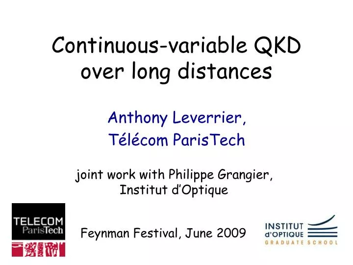 continuous variable qkd over long distances
