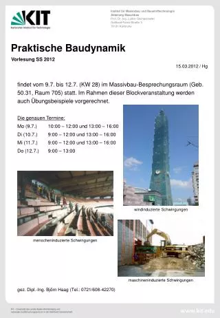 praktische baudynamik