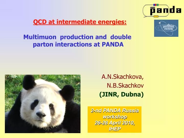 qcd at intermediate energies multimuon production and double parton interactions at panda