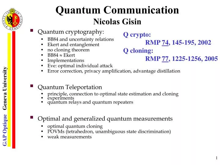 quantum communication nicolas gisin