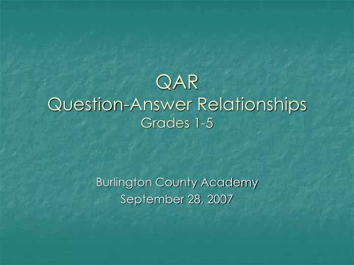qar question answer relationships grades 1 5