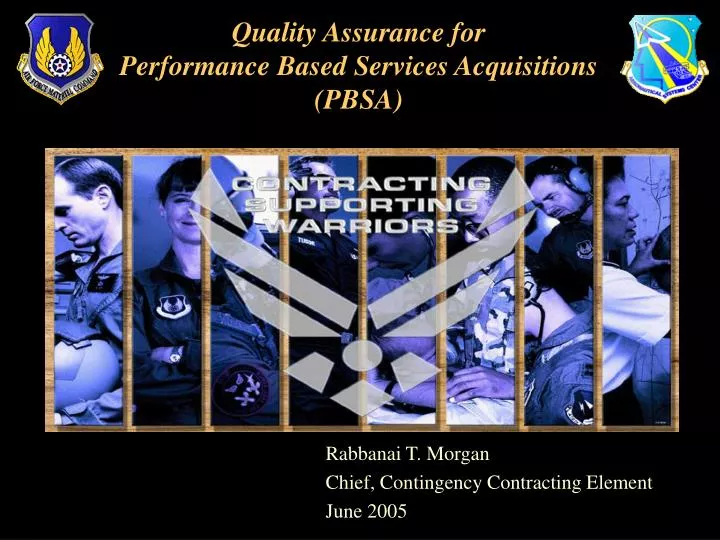 quality assurance for performance based services acquisitions pbsa