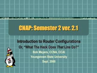 CNAP: Semester 2 ver. 2.1