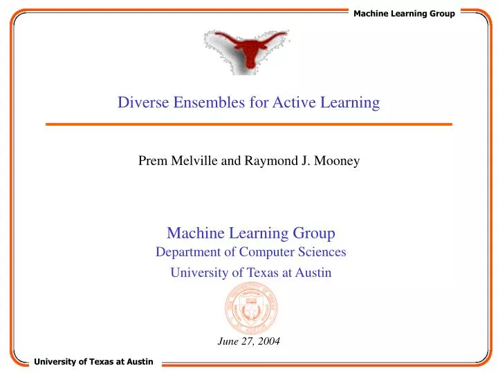 diverse ensembles for active learning