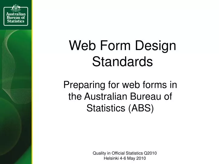web form design standards