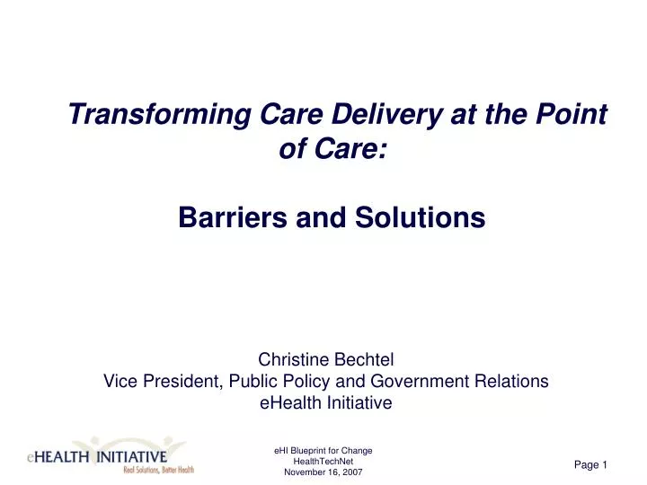 transforming care delivery at the point of care barriers and solutions