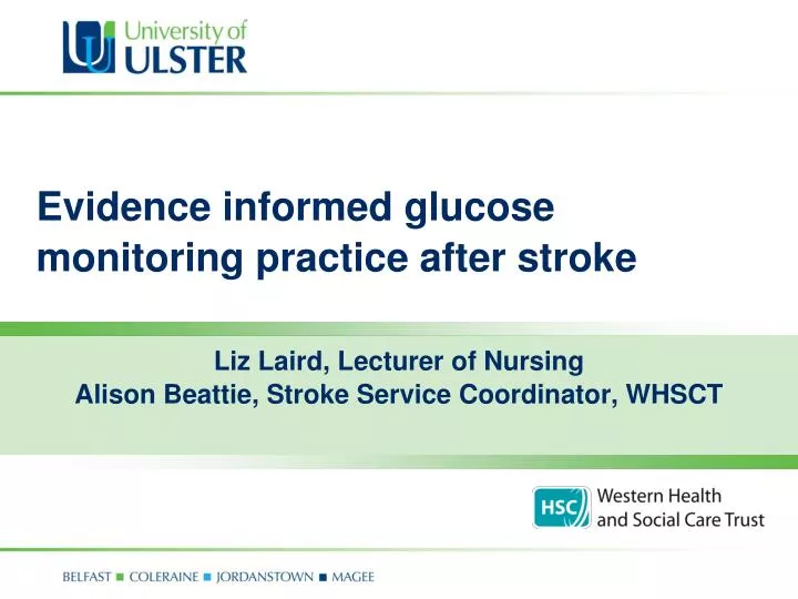evidence informed glucose monitoring practice after stroke