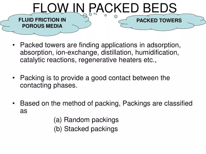 flow in packed beds