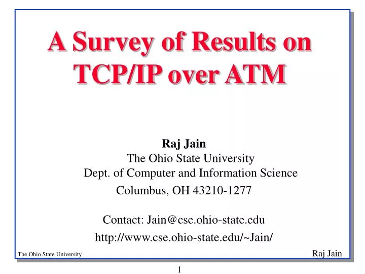 a survey of results on tcp ip over atm