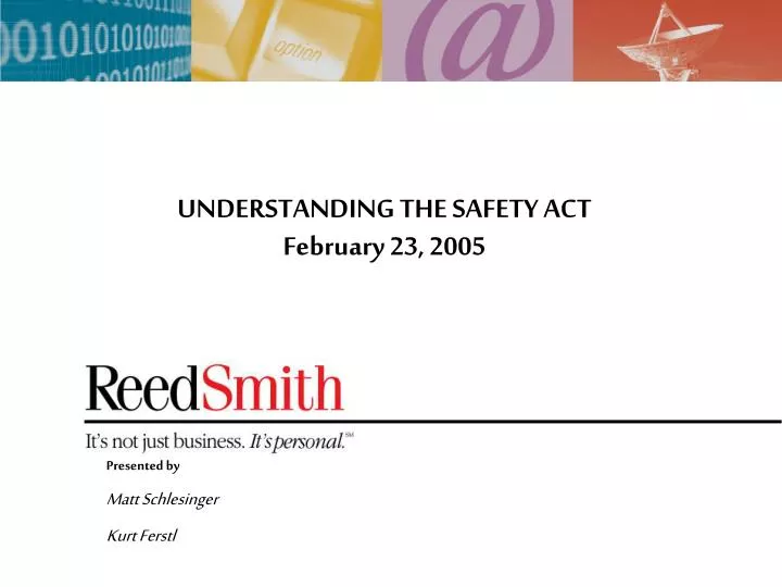 understanding the safety act february 23 2005