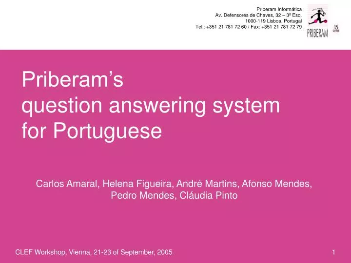 priberam s question answering system for portuguese