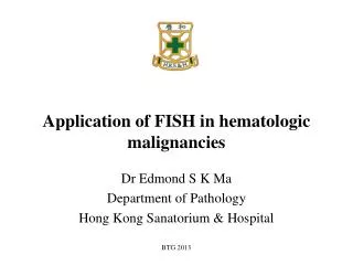 Application of FISH in hematologic malignancies