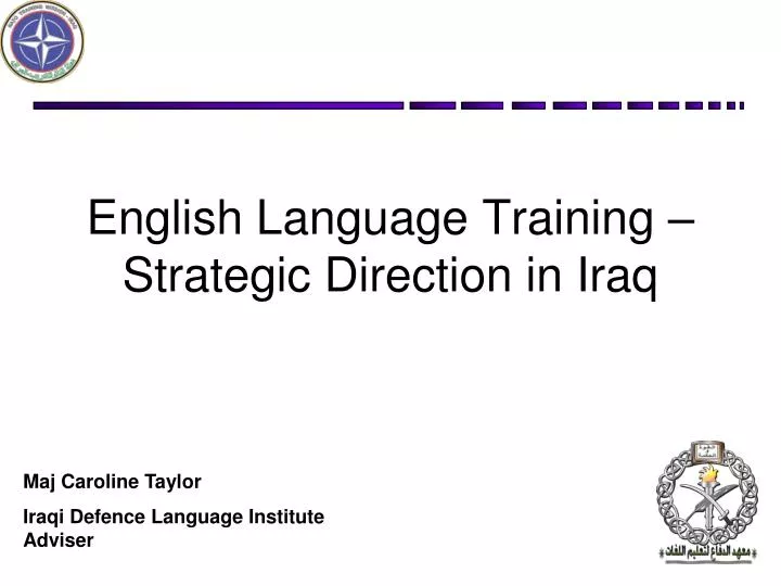 english language training strategic direction in iraq