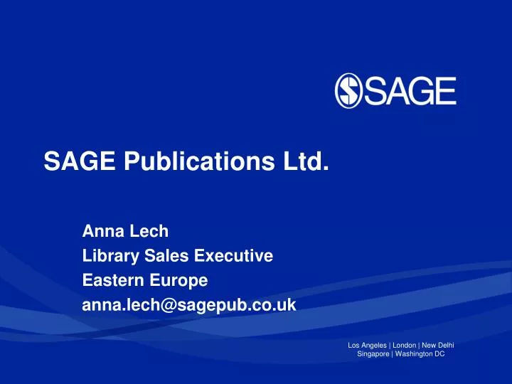 sage publications ltd