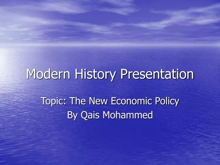 modern history presentation