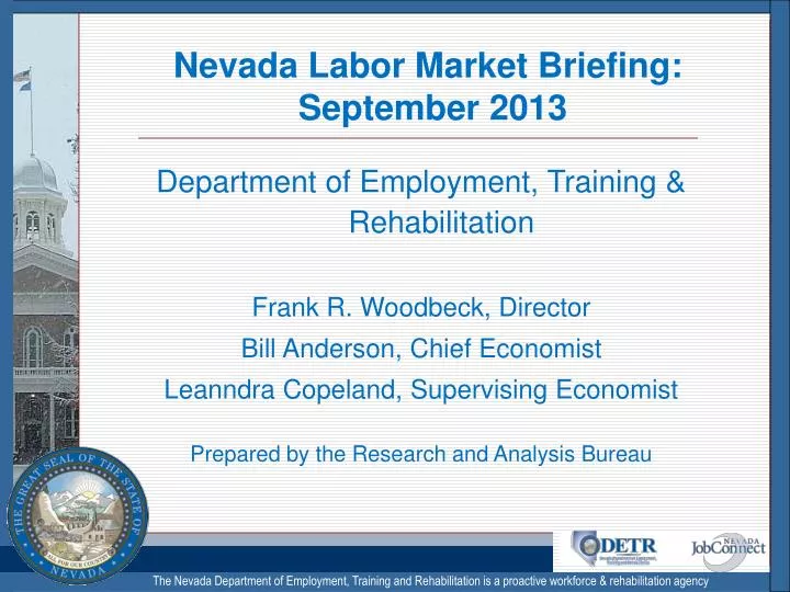 nevada labor market briefing september 2013