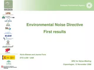 Environmental Noise Directive First results
