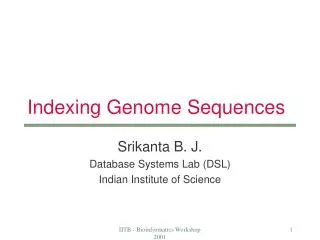 Indexing Genome Sequences