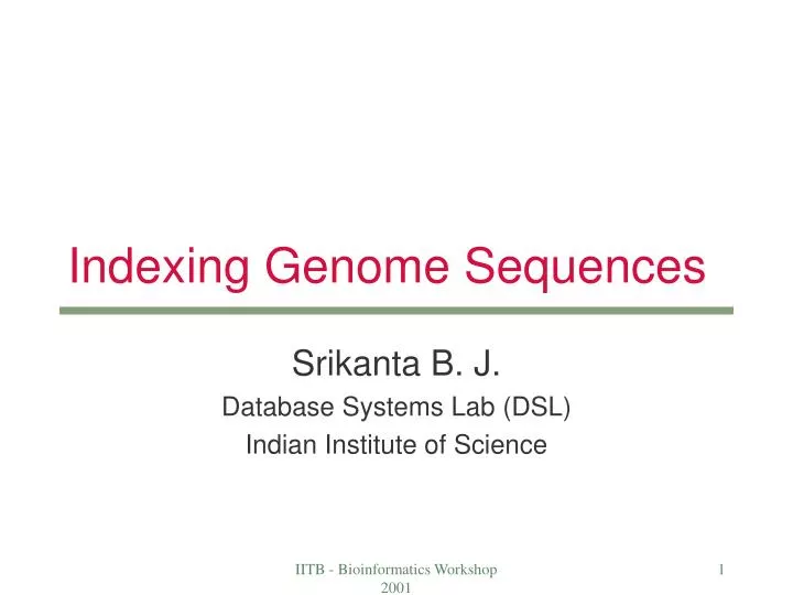 indexing genome sequences
